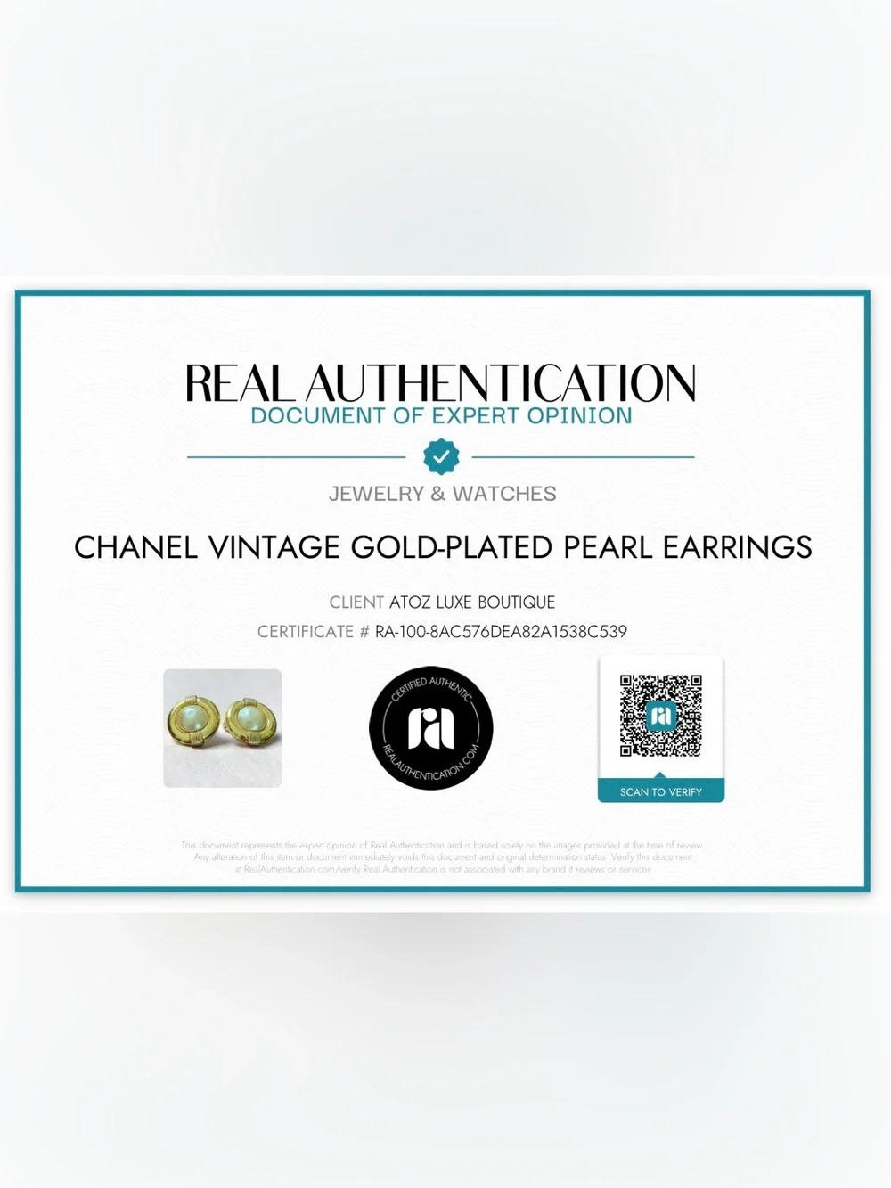 Vintage CHANEL 1980s Gold Pearl Clip On Earrings - Certified Authentic